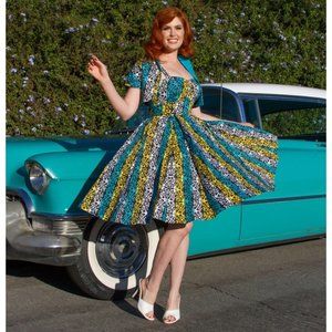 Pinup Girl Clothing Gloria Swing- Calypso Castaway